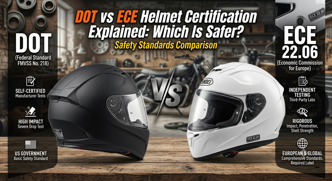 DOT vs ECE Helmet Certification Explained: Which Is Safer?
