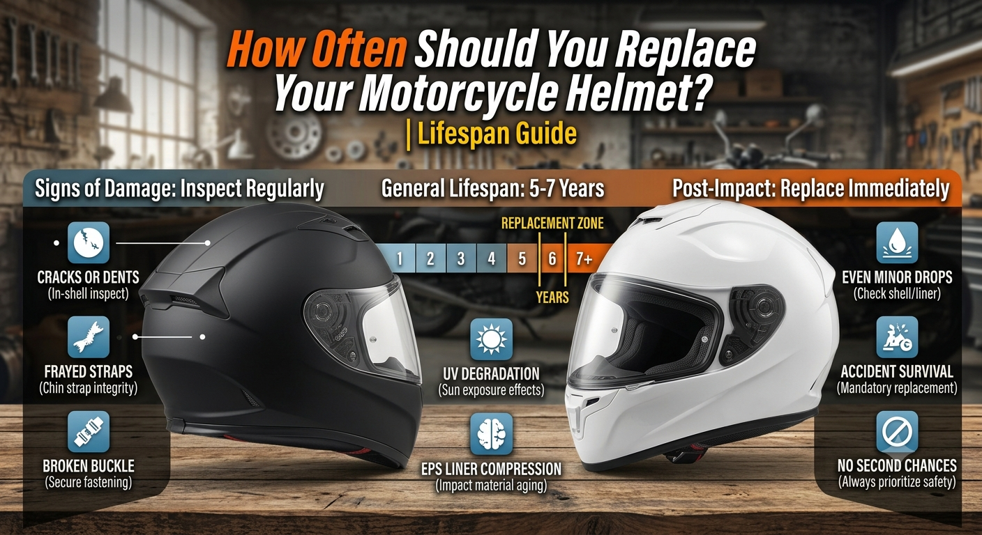 How Often Should You Replace Your Motorcycle Helmet? | Lifespan Guide