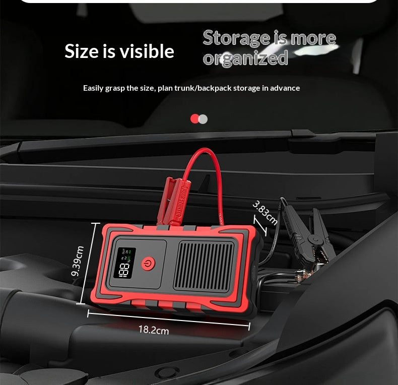 3-in-1 Portable Jump Starter – Air Pump, Power Bank, Emergency Light | 12V