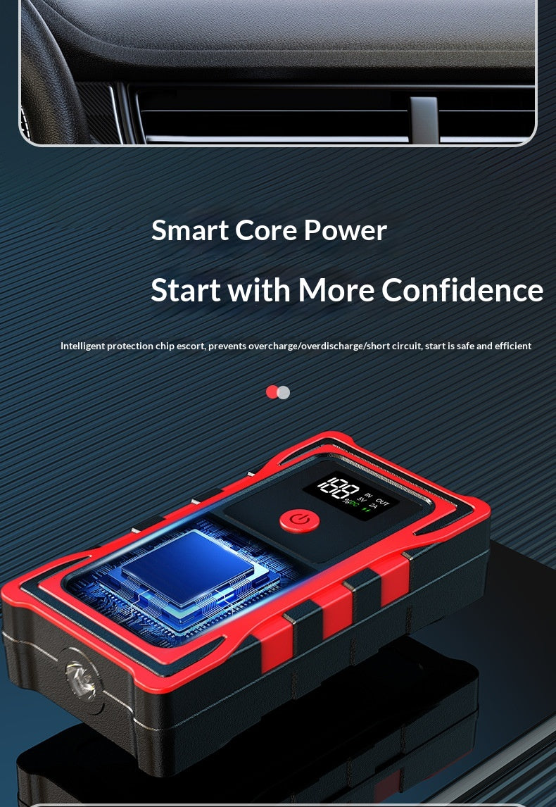 3-in-1 Portable Jump Starter – Air Pump, Power Bank, Emergency Light | 12V
