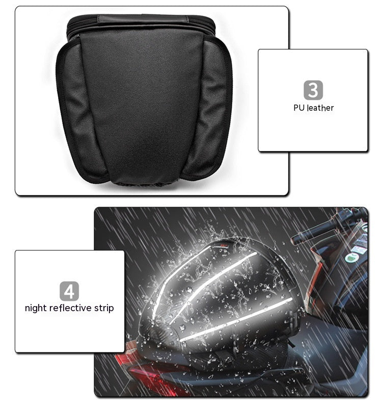 5-in-1 Umrüstbare Motorradtasche – Tank, Heck, Seite, Schulter, Umhängetasche | PU-Leder