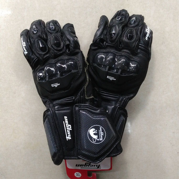 Carbon Fiber Motorcycle Gloves – All-Season, Touch Screen Compatible, Impact Protection
