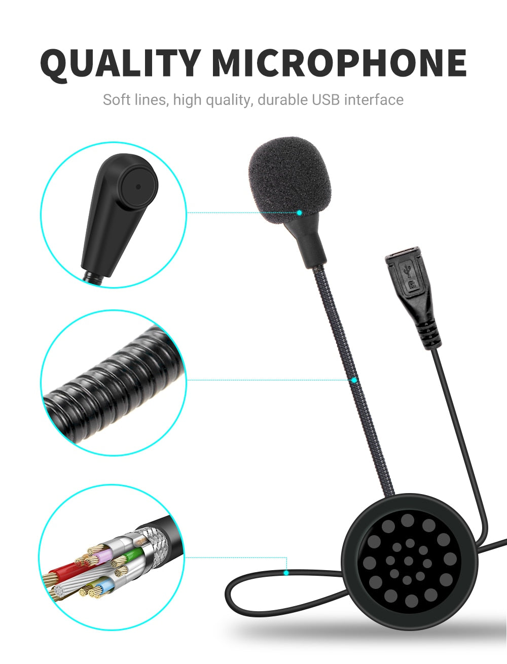 HEROBIKER 1200m Motorradhelm-Gegensprechanlage – Wasserdichtes Bluetooth-Headset