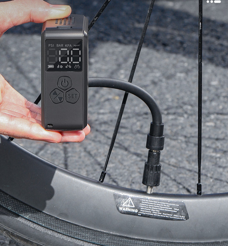 Mini Cordless Electric Tyre Pump – Portable, USB Rechargeable, Schrader & Presta