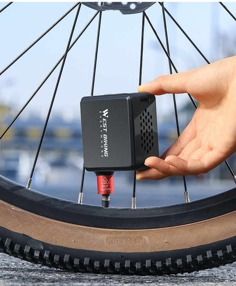 Mini Cordless Electric Tyre Pump – Portable, USB Rechargeable, Schrader & Presta