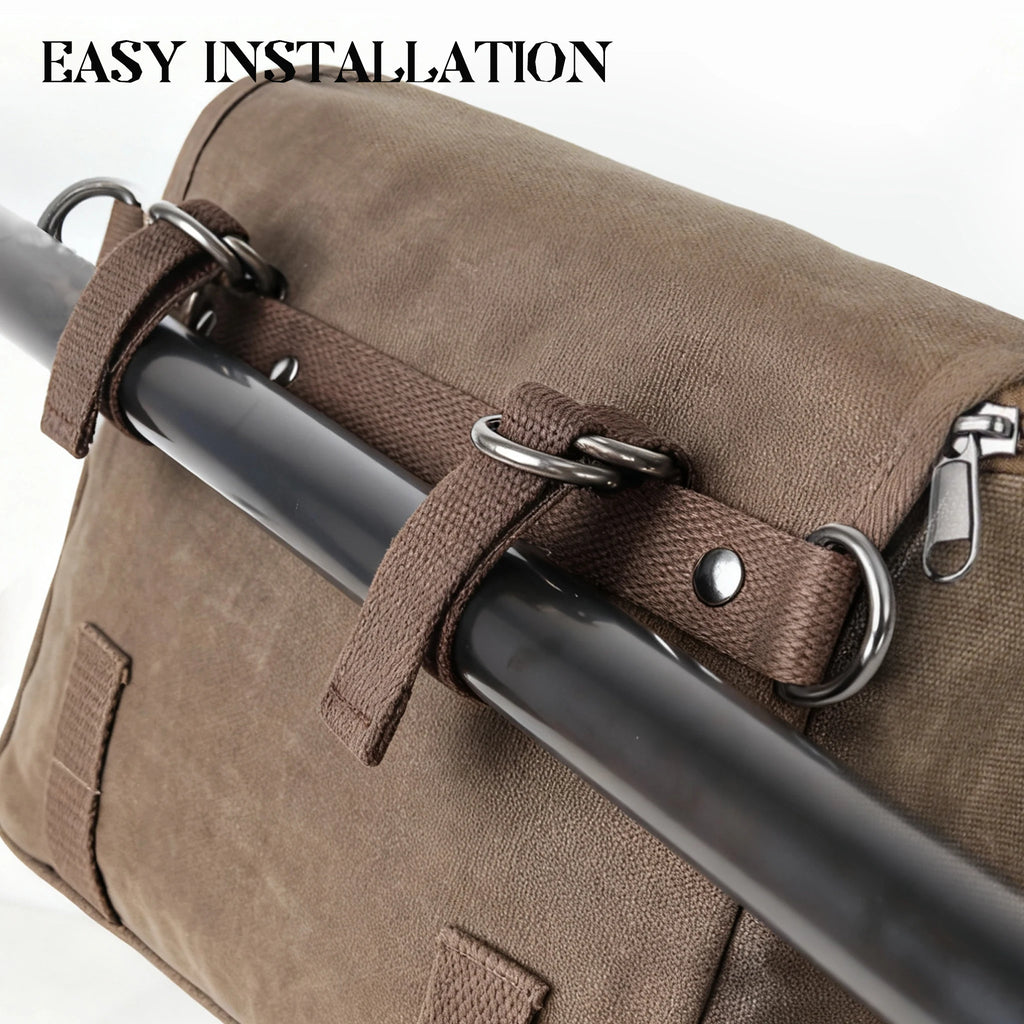 Waxed Canvas Motorcycle Saddle Bag - product image 3