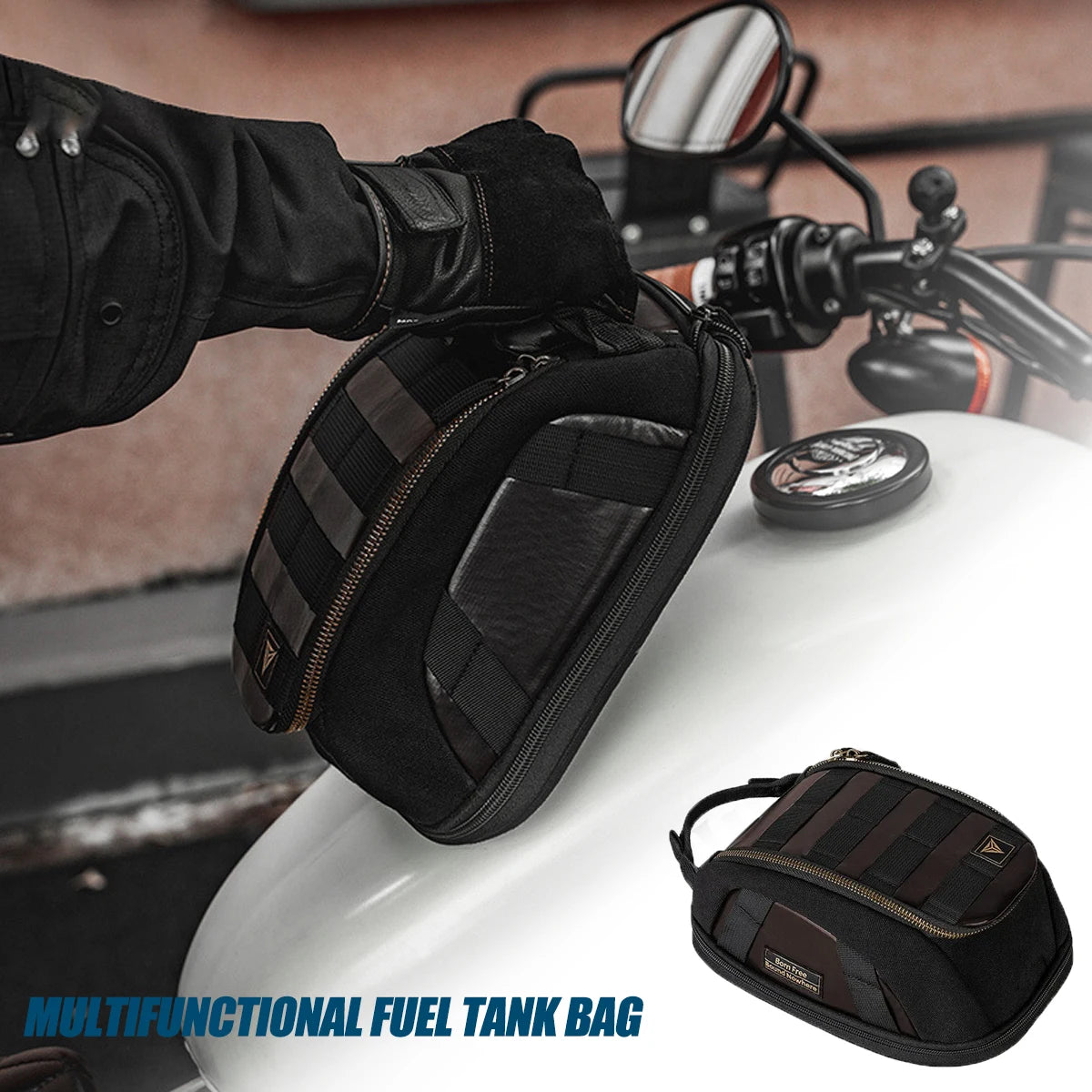 Expandable Magnetic Motorcycle Tank Bag 3-5L - product image 1