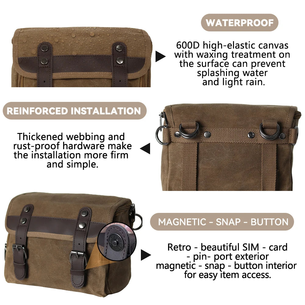 Waxed Canvas Motorcycle Saddle Bag - product image 12