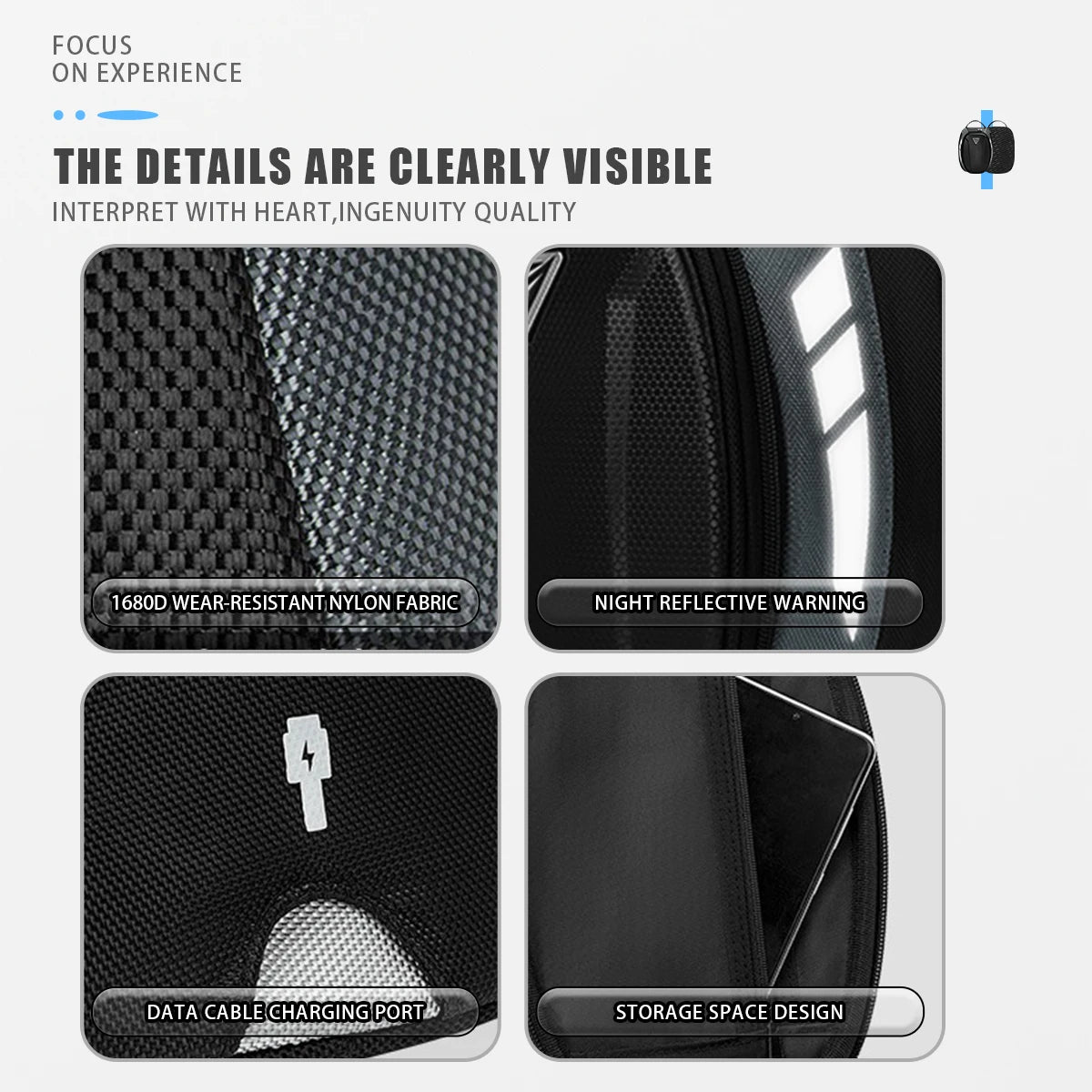 Expandable Magnetic Motorcycle Tank Bag 3-5L - product image 17