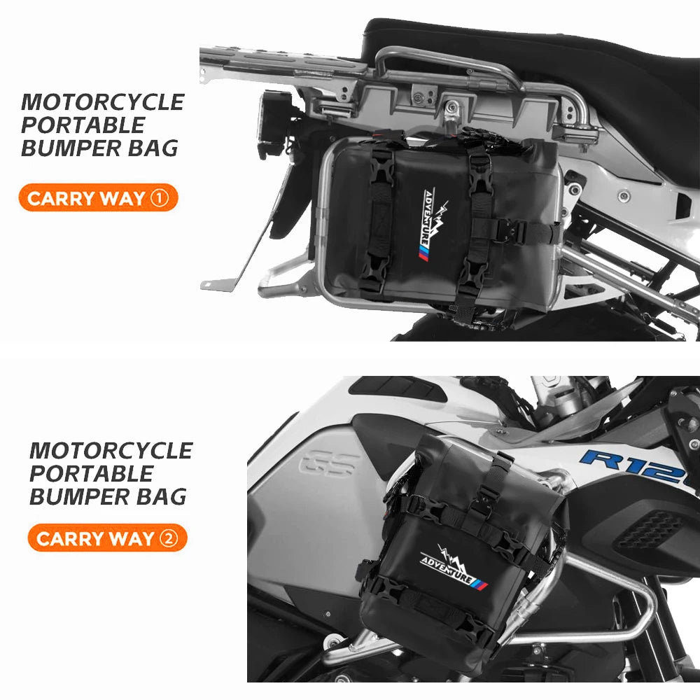 BMW GS crash bar bag mounting straps