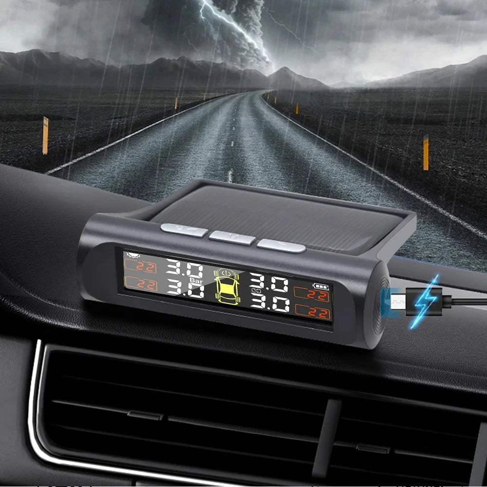 Solar TPMS Tire Pressure Monitoring System with 4 Sensors - product image 2