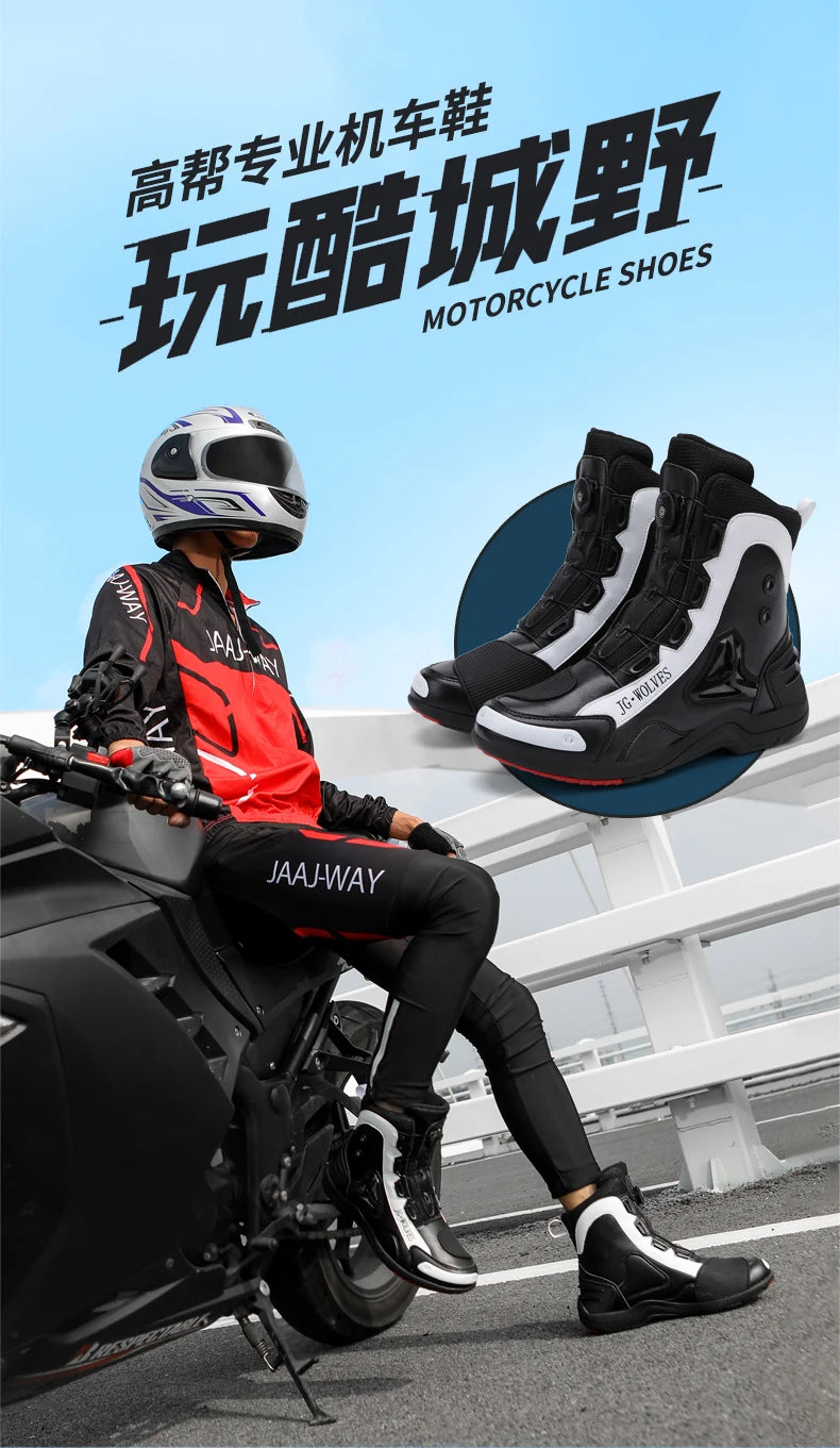 High-Top All-Season Motorcycle Riding Boots - product image 11