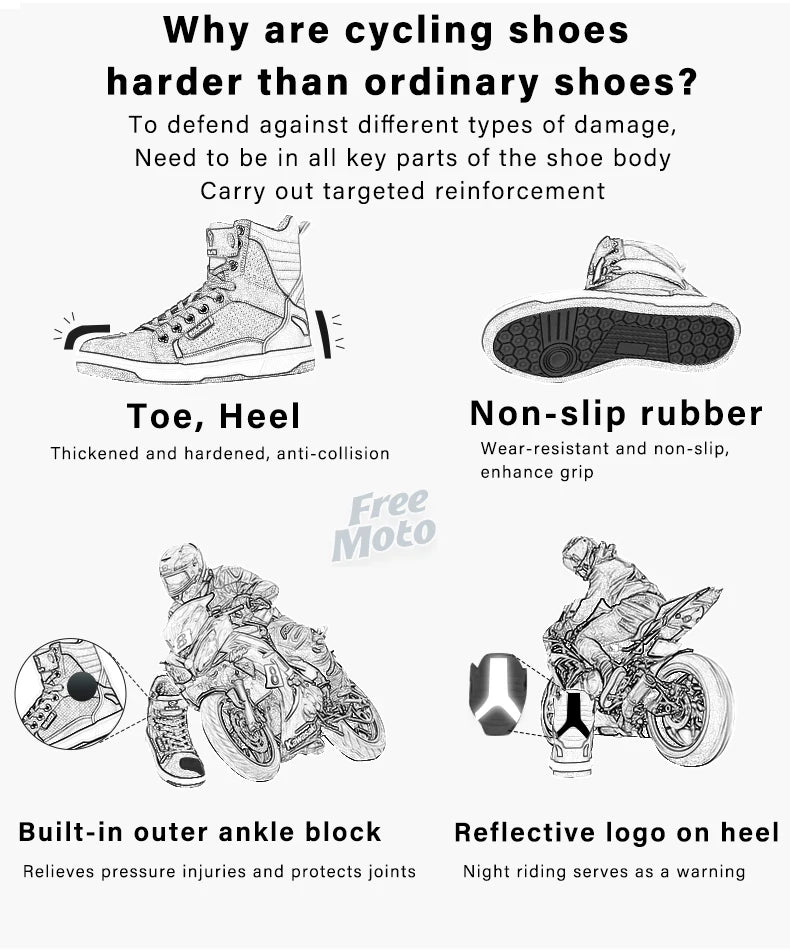 Breathable Motorcycle Riding Boots with Shift Pad - product image 19