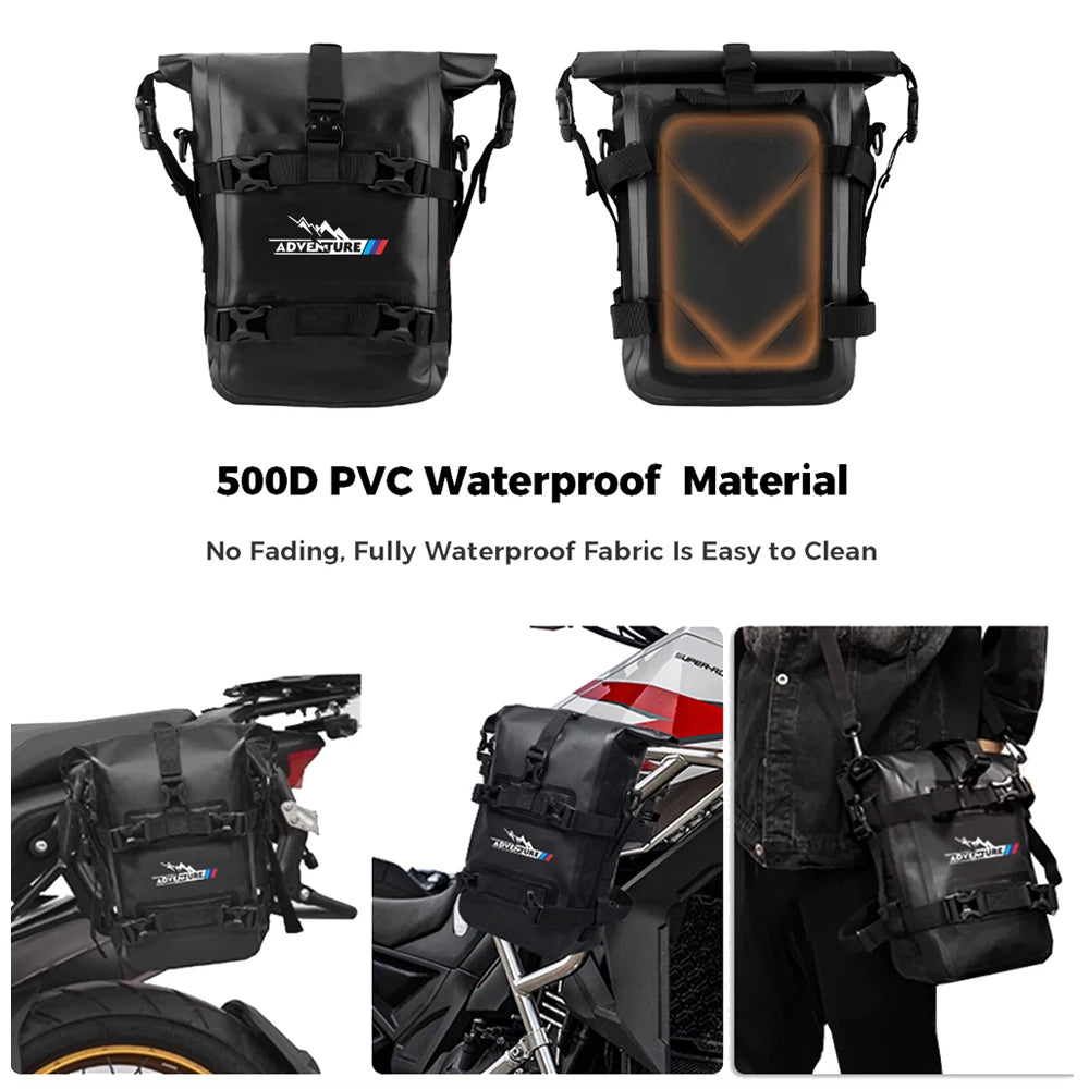 BMW R1250GS motorcycle side frame bag