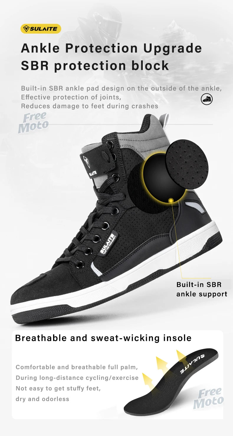 Breathable Motorcycle Riding Boots with Shift Pad - product image 16