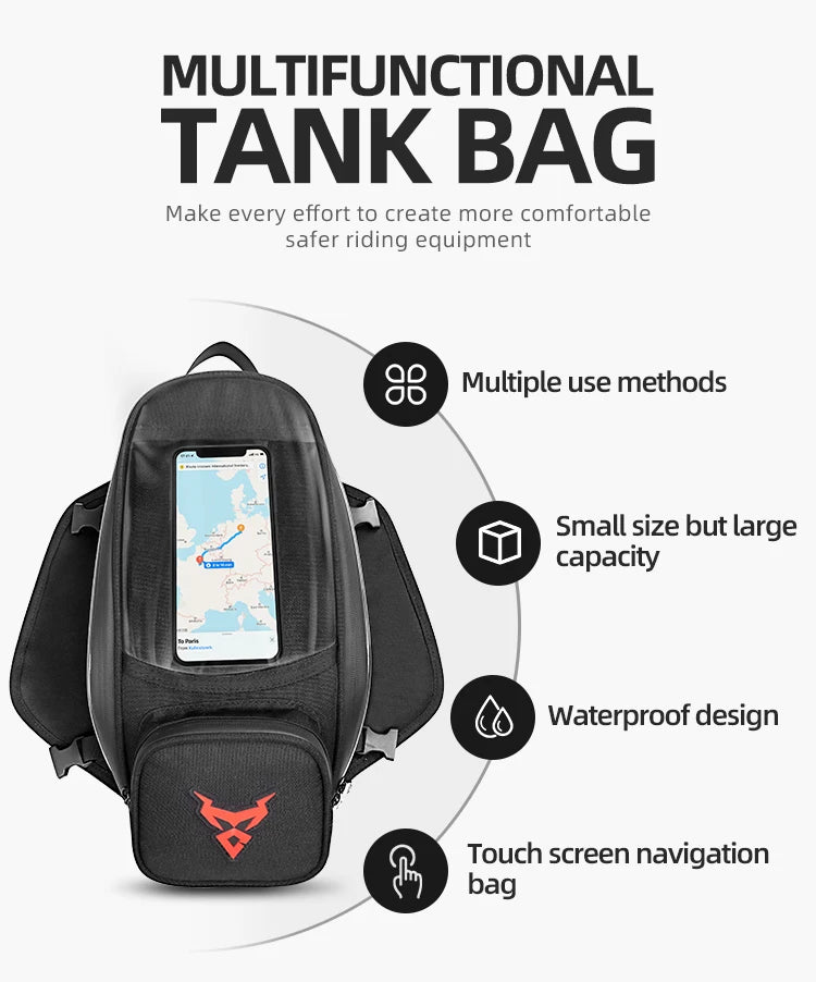 Motorcycle Tank Bag with Touchscreen Phone Window - product image 12