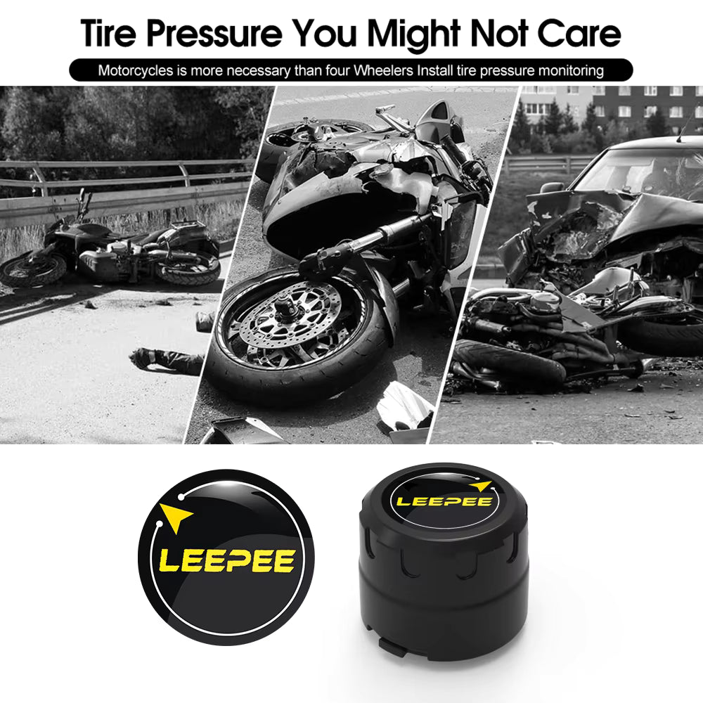 Motorrad TPMS 2 Sensoren Bluetooth 4.0 5.0 Reifendrucküberwachungssystem Pit Bike Reifenprüfer Diagnose-Set Motorrad Zubehör