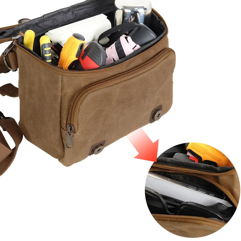 Waxed Canvas Motorcycle Saddle Bag - product image 19