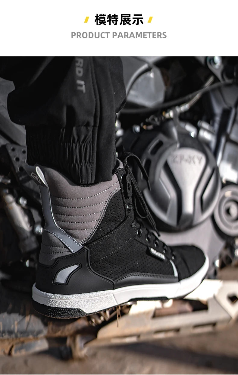 Breathable Motorcycle Riding Boots with Shift Pad - product image 20