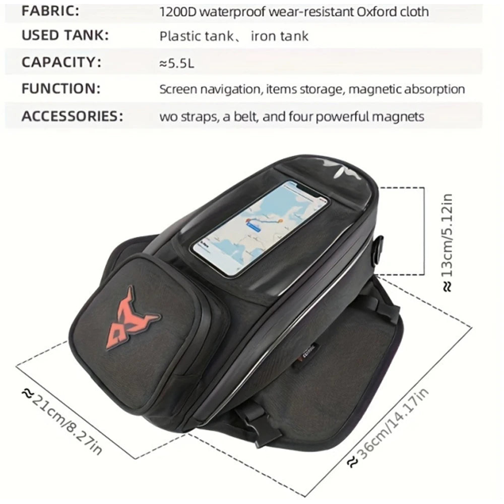Motorcycle Tank Bag with Touchscreen Phone Window - product image 6