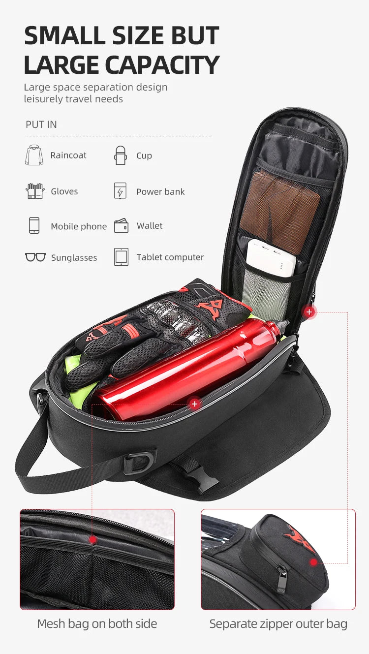 Motorcycle Tank Bag with Touchscreen Phone Window - product image 16