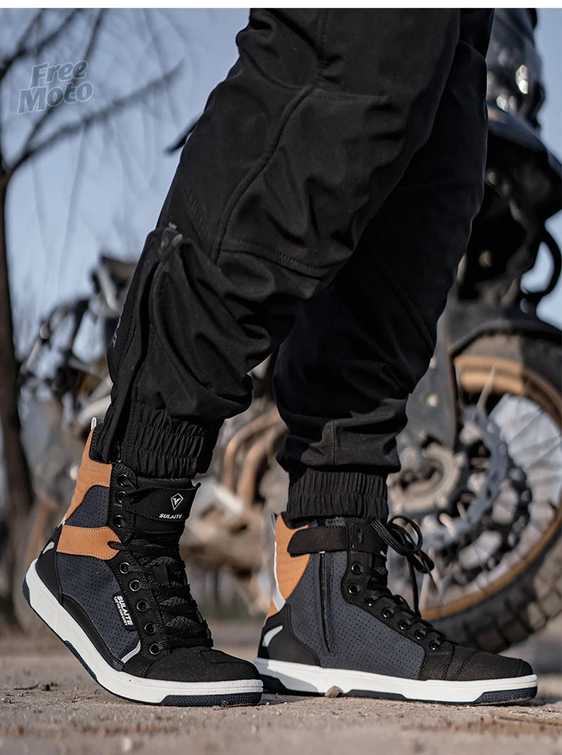 Breathable Motorcycle Riding Boots with Shift Pad - product image 23