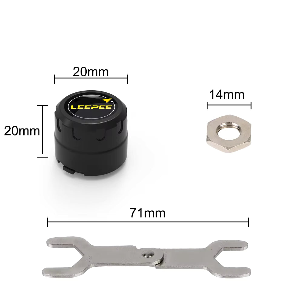 Motorrad TPMS 2 Sensoren Bluetooth 4.0 5.0 Reifendrucküberwachungssystem Pit Bike Reifenprüfer Diagnose-Set Motorrad Zubehör