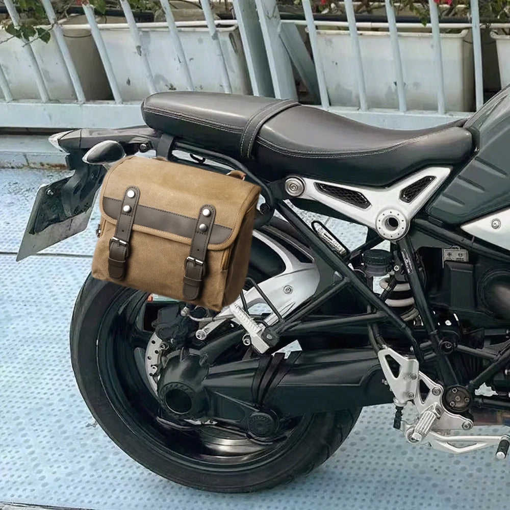 Waxed Canvas Motorcycle Saddle Bag - product image 9