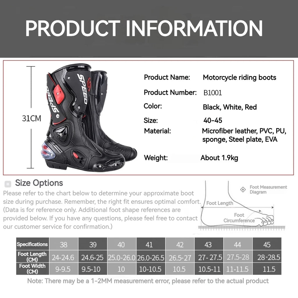 PRO-BIKER B1001 Motorcycle Riding Boots - product image 6
