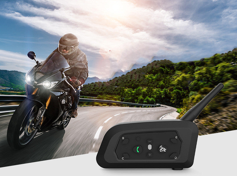 V6 Pro Helmet Bluetooth Intercom – 800m Range, Connects Up to 5 Riders