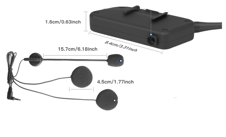 V6 Pro Helmet Bluetooth Intercom – 800m Range, Connects Up to 5 Riders